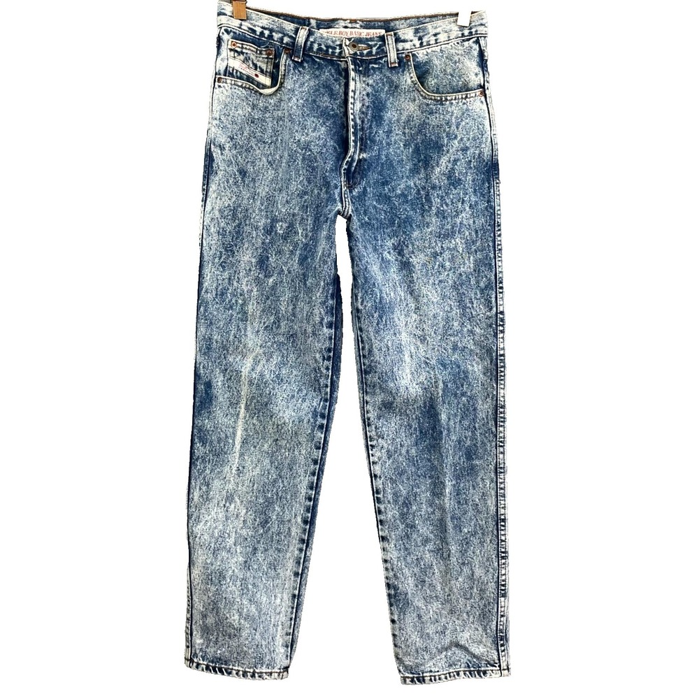 Vintage Bugle Boy Jeans‎ Mens 31x30 Acid Wash Denim Tapered Leg Y2K Streetwear